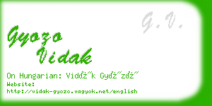 gyozo vidak business card